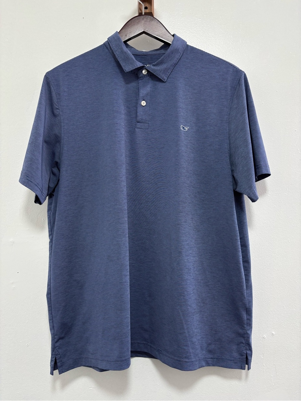 Vineyard Vines Performance Men's Deep Blue Stripe Short-Sleeve Polo Size Xl